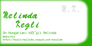 melinda kegli business card